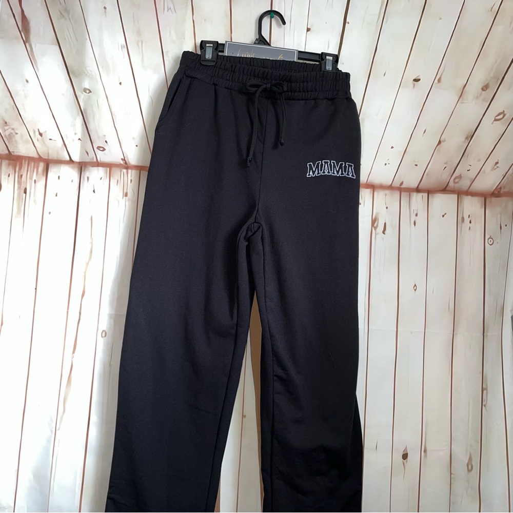 Black MAMA Sweatpants